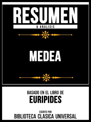 cover image of Resumen & Analisis--Medea--Basado En El Libro De Euripides